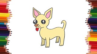 como dibujar un perro chihuahua | Dibujos faciles
