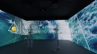 Indoor 4 Projector 360º Immersive Projection Room Installation Example