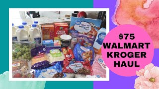 $75 Walmart + Kroger Grocery Haul | Summer Baking Haul + Ibotta