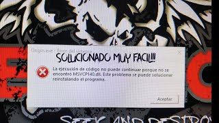 ERROR!! No se encontro MSVCP140.dll AQUÍ LA SOLUCIÓN, RAPIDA Y SENCILLA!!! WINDOWS 10 PRO 64BITS