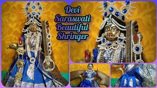 Shringer Of Devi Saraswati Idol/ Deity Shringer🌼🦢✨🖌️#shringer #saraswati