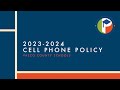 2023-2024 Cell Phone Policy