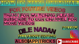 How to edit thumbnail for youtube video with proof