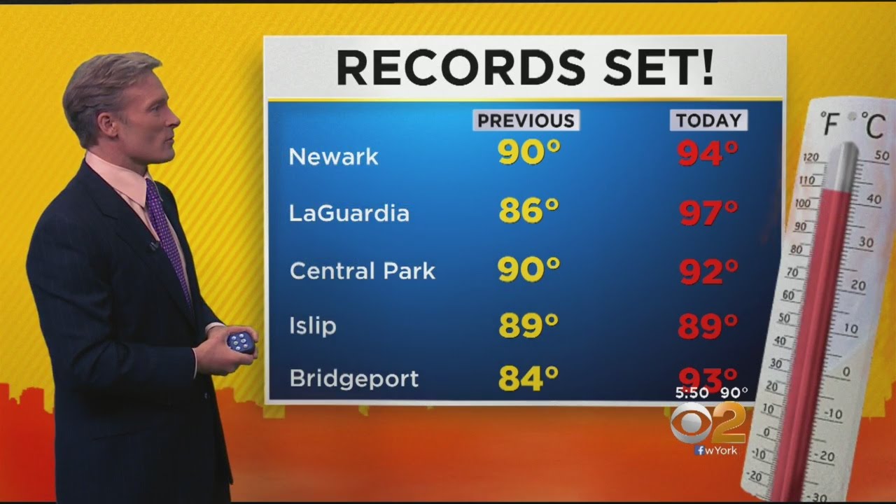 Temperatures Set Records Across Tri-State Area - YouTube