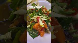 ញាំល្ហុង បុកល្ហុង papaya salads 🥗 #cambodia #best #food #yummy #shortvideo