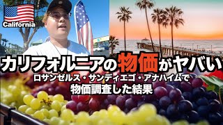 【物価高】カリフォルニアの物価がとんでもないことになってる件　人気3都市のスーパーで物価調査した結果【南カルフォルニア旅Part8】【tomolog#63.4】