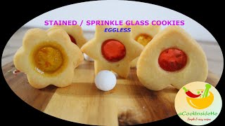 Shaking Sprinkle Glass Cookies | Stained Glass Christmas Cookies | Festival Recipe