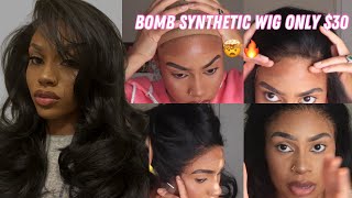 OUTRE HARPER MELTED HAIRLINE Bomb natural looking synthetic wig GIVING BLOW OUT CURLS for ONLY $30