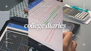 college diaries🪻: studying for an exam, doing practice problems