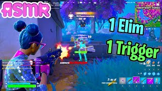 ASMR Gaming 🍀 Fortnite Solo 1 Elim = 1 Trigger Word Relaxing Controller Sounds Whispering 🎧