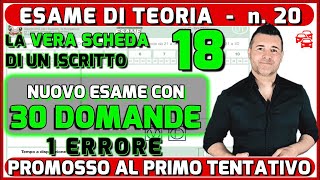 1 ERRORE!! LA VERA SCHEDA D'ESAME TEORICO DELLA PATENTE DI UN ISCRITTO AL CANALE #18