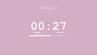 ⏰ 1 Minute Timer / Pastel Pink 🌸 / Countdown + Progress Bar