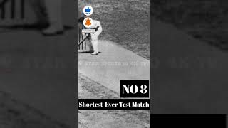 10 Cricket Records That Will Never Be Broken || Shortest-Ever Test Match