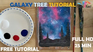 how to paint a galaxy tree | Acrylic Painting tutorial