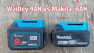 バッテリー出力対決　waitley 9AHvs makita 6AH