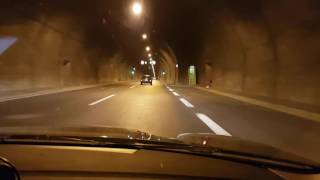 Near endless tunnel at the new Greek mountain highway 2 or E92