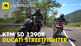 Ducati Streetfighter V4S vs. KTM SuperDuke 1290R: scontro fra nude![English sub.]