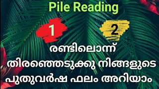 ❤️ രണ്ടിലൊന്ന് തിരഞ്ഞെടുക്കു നിങ്ങളുടെ പുതുവർഷ ഫലം അറിയാം 🌹🌹Pile Reading