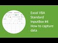 Excel VBA Standard InputBox #4 - How to capture data