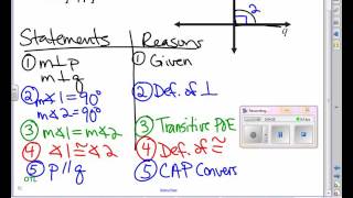 Proofs about Perpendicular Lines