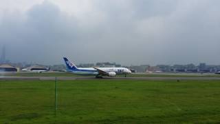 ANA 全日空 B787-8 大字版 台北松山機場降落 Landing at Taipei Songshan Airport (TSA/RCSS)