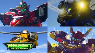 All Megazord Battles in Power Rangers Beast Morphers Episodes 1-11 | Power Rangers Official