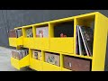 Yellow Vibes on a Custom R/D Record Cabinet | Made in Los Angeles