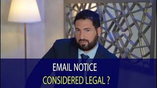EMAIL NOTICE CONSIDERED ILEGAL?