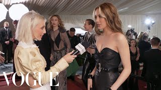 Eileen Gu on Her Mixed and Matched Louis Vuitton Outfit  | Met Gala 2022 With Emma Chamberlain