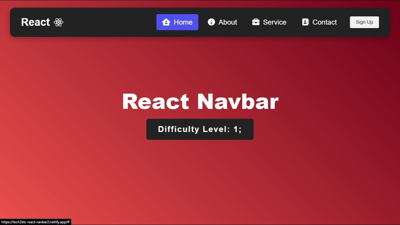 React Navbar Template