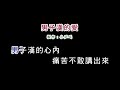 演唱版 葉啟田 男子漢的愛 diy卡拉ok字幕