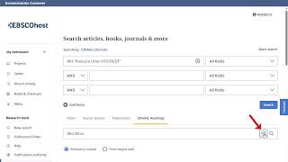 The use of CINAHL and MeSH headings in the EBSCOhost interface