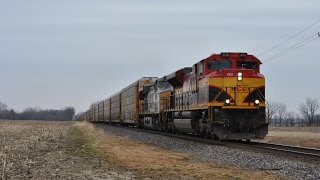 HD: KCS Southern Belle Gevo's \u0026 SD70ACe's Invade The NS Illinois Division