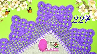 Lace 227/How easy it is to make this lace in a single round.🌼🌺💐🌹🌷