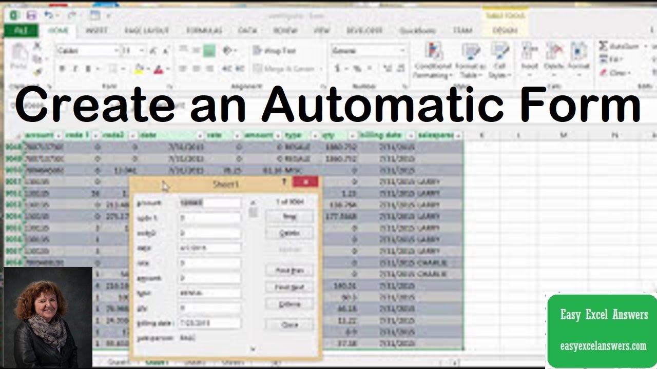 Create Printable Forms Excel
