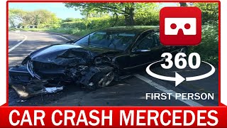 360° VR VIDEO - Distracted Driver First Person- Fatal Car Crash Accident in Mercedes-VIRTUAL REALITY