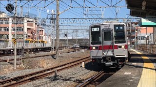 【東武浅草駅は先端が狭すぎてドアカットも行われる】東武11655F普通浅草行き　鐘ヶ淵駅到着