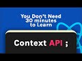 CONTEXT API simplest tutorial in react js
