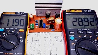 Understand, Design, Calculate, and Test High Power TL494 Inverting Buck-Boost Converter Circuit