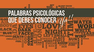 PALABRAS RARAS de Psicología que debes conocer ya  ➤