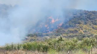 13 Acres Vegetation Fire in San Jacinto, Ca. In front of Soboba Casino!