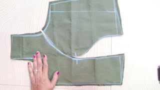 Prince cut boat neck blouse cutting in 34 size full tutorial!! प्रिंस कट बोट नेक ब्लाउज !!