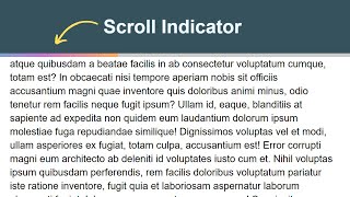 Scroll Indicator using html css and javascript