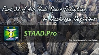 STAAD.Pro Part 32 of 40: Diaphragm Definitions