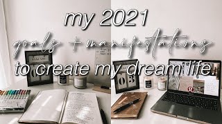MY 2021 GOALS AND MANIFESTATIONS | my goals for 2021 & vision board tour