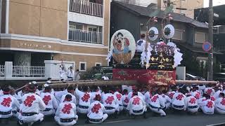 令和4年9月25日　戸畑祇園大山笠行事　飛幡八幡宮祇園大祭　千秋楽　東大山笠　幟山笠が牧山地区より初音町にて『ご祝儀賜り・花の御礼』