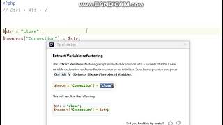 Extract Variable refactoring | PhpStprm