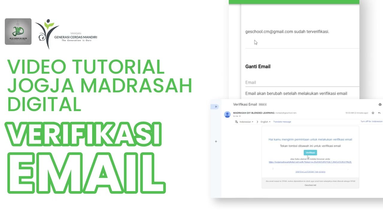 Video Tutorial Verifikasi Email - YouTube