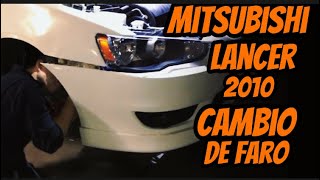 Como cambiar los faros en un mitsubishi lancer 2010.