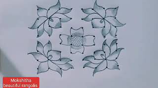 karthika masam rangolis|special lotus flower 🌺|8*8 kolam|@mokshithabeautifulrangolis4690